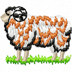 Sheep Embroidery Design 7
